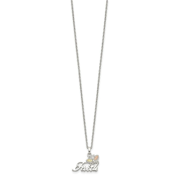 Sterling Silver & 12K Gold Butterfly Faith Necklace
