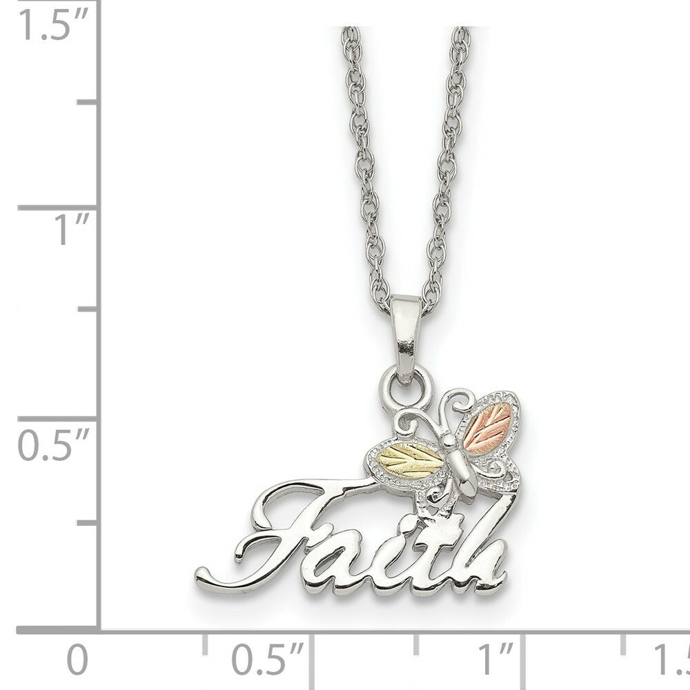 Sterling Silver & 12K Gold Butterfly Faith Necklace
