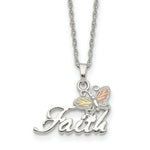 Load image into Gallery viewer, Sterling Silver &amp; 12K Gold Butterfly Faith Necklace
