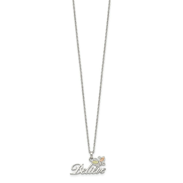 Sterling Silver & 12K Gold Butterfly Believe Necklace