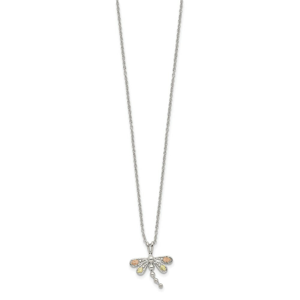 Sterling Silver & 12K Gold Dragonfly Necklace