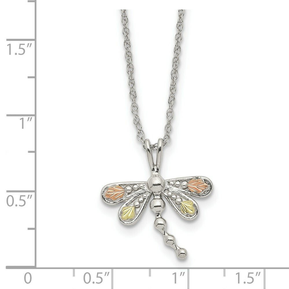 Sterling Silver & 12K Gold Dragonfly Necklace