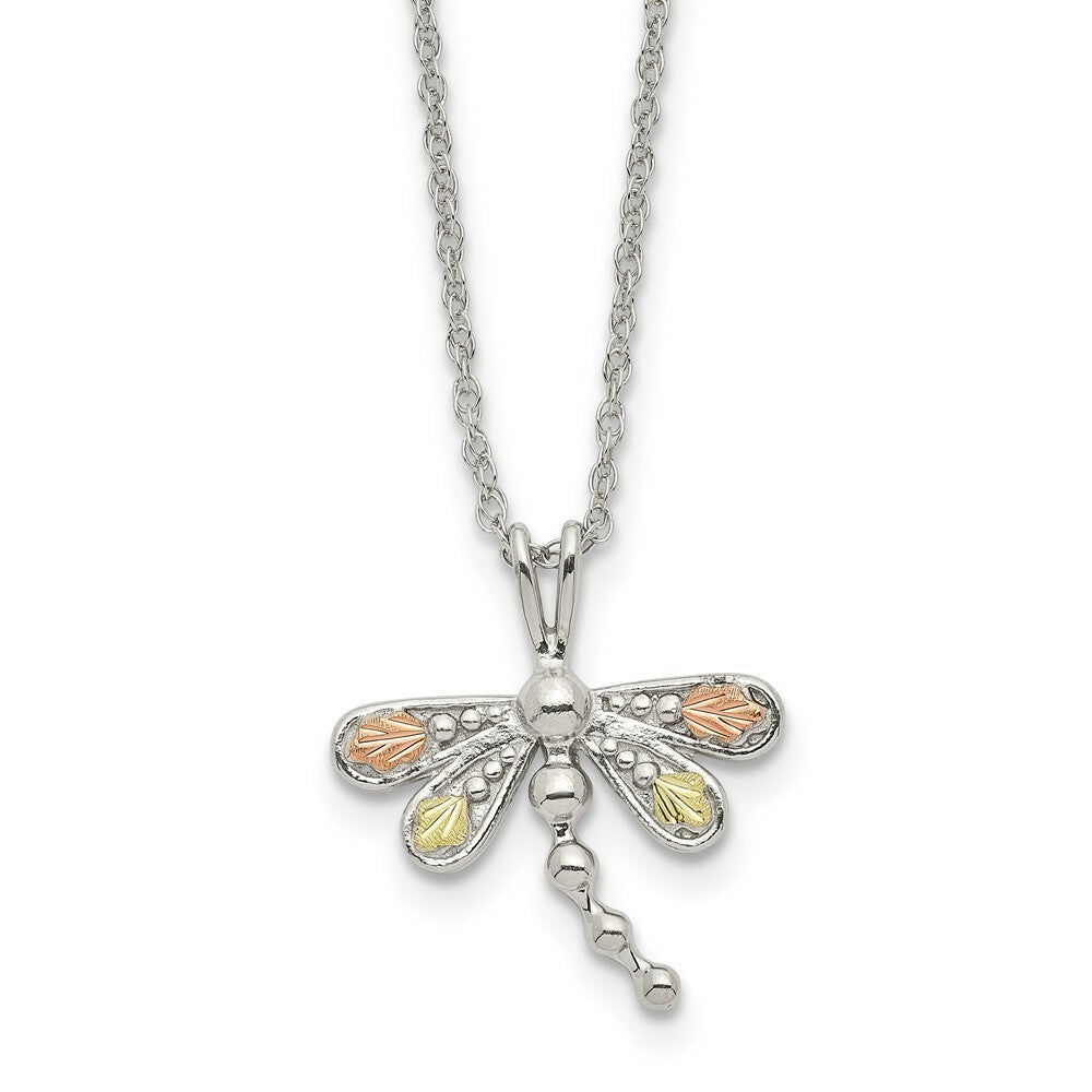 Sterling Silver & 12K Gold Dragonfly Necklace