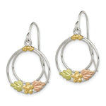 Load image into Gallery viewer, Sterling Silver &amp; 12K Gold Circle Shepherd Hook Earrings
