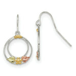 Load image into Gallery viewer, Sterling Silver &amp; 12K Gold Circle Shepherd Hook Earrings
