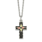Load image into Gallery viewer, Sterling Silver &amp; 12K Gold Antiqued Cross Necklace
