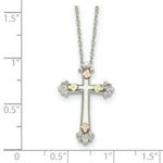 Load image into Gallery viewer, Sterling Silver &amp; 12K Gold Accents Cross Necklace
