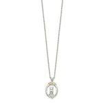 Load image into Gallery viewer, Sterling Silver &amp; 12K Gold Accents Cat Necklace

