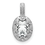 Load image into Gallery viewer, Sterling Silver Diamond and White Topaz Pendant
