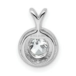 Load image into Gallery viewer, Sterling Silver Diamond and White Topaz Pendant
