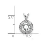 Load image into Gallery viewer, Sterling Silver Diamond and White Topaz Pendant
