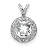 Load image into Gallery viewer, Sterling Silver Diamond and White Topaz Pendant
