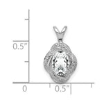 Load image into Gallery viewer, Sterling Silver Diamond and White Topaz Pendant
