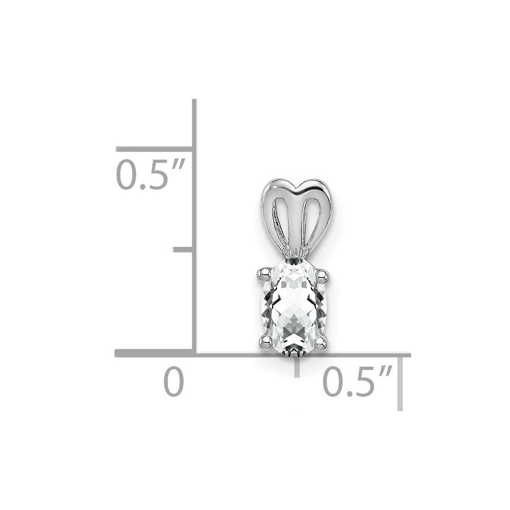 Sterling Silver White Topaz Pendant