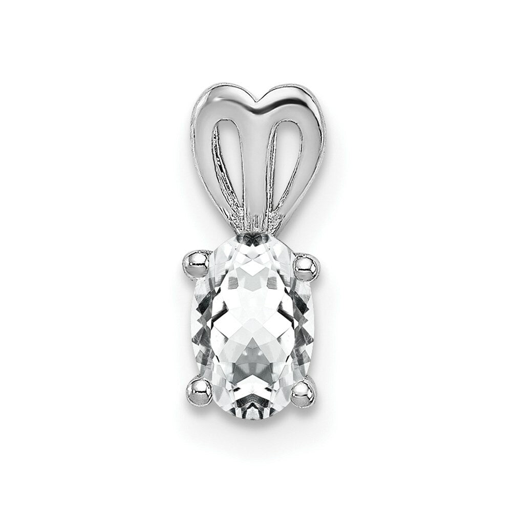 Sterling Silver White Topaz Pendant