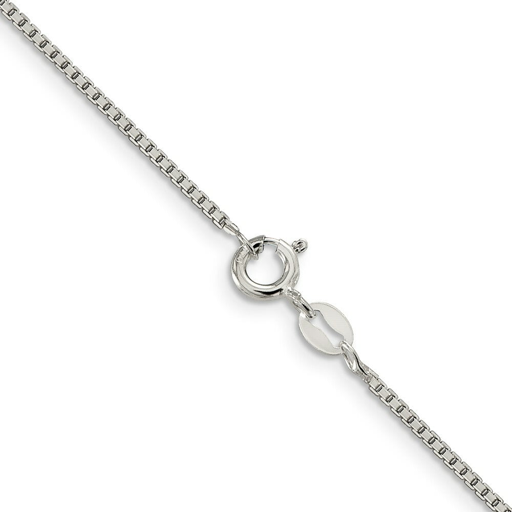 Sterling Silver 1.25mm 8 Sided Diamond-cut Box Chain