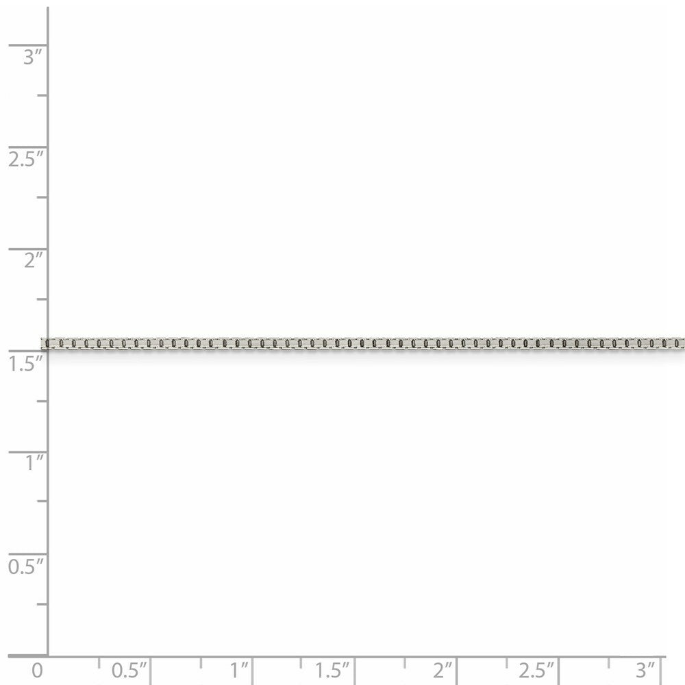 Sterling Silver 1.5mm 8 Sided Diamond-cut Box Chain