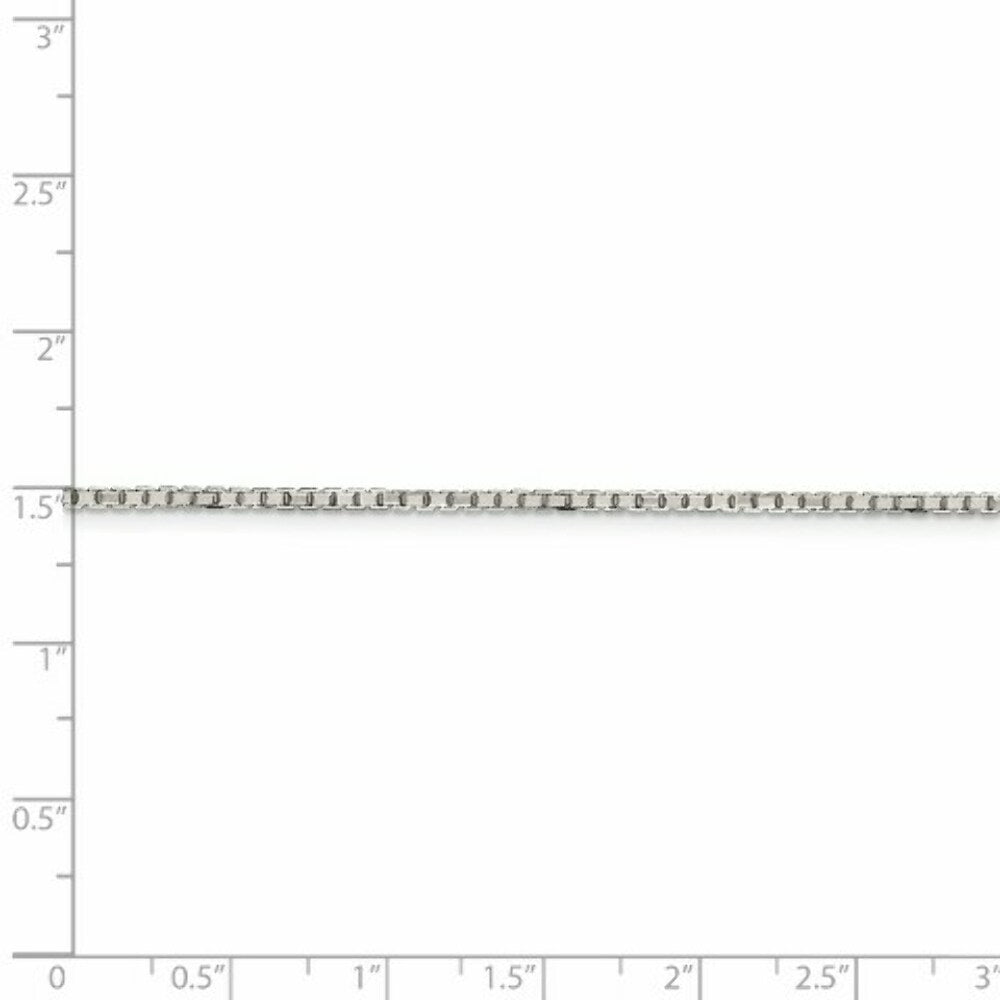 Sterling Silver 1.7mm 8 Sided Diamond-cut Box Chain