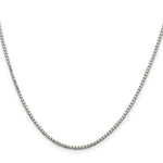 Load image into Gallery viewer, Sterling Silver 1.7mm with 2-inch extension Box Chain 18'' length
