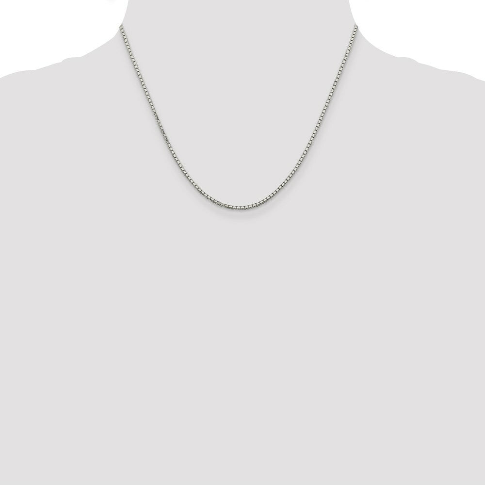 Sterling Silver 1.7mm with 2-inch extension Box Chain 18'' length