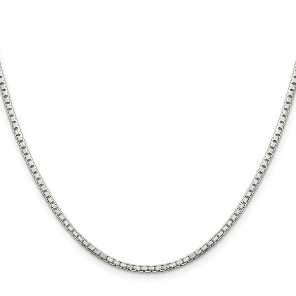 Sterling Silver 2mm 8 Sided Diamond-cut Box Chain