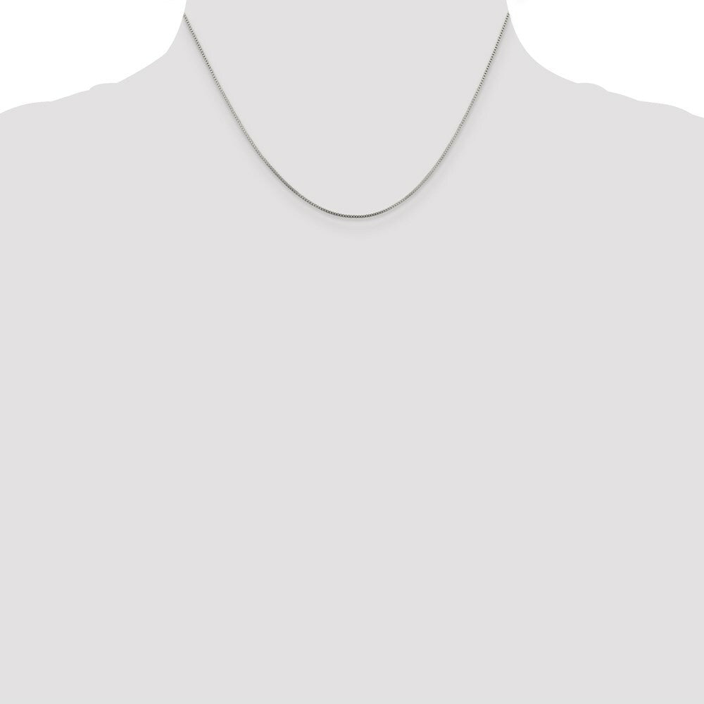 Sterling Silver Rhodium-plated .8mm Box Chain