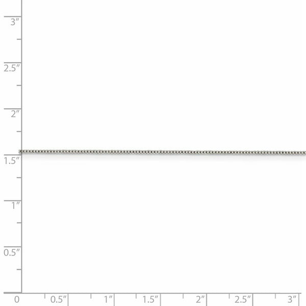 Sterling Silver Rhodium-plated .8mm Box Chain