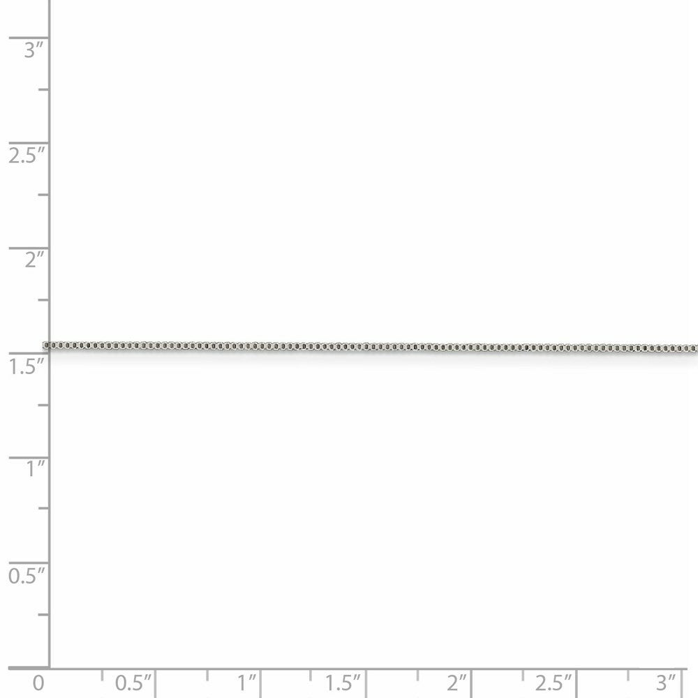 Sterling Silver Rhodium-plated .8mm Box Chain