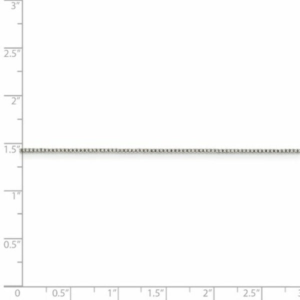 Sterling Silver Rhodium-plated .9mm Box Chain