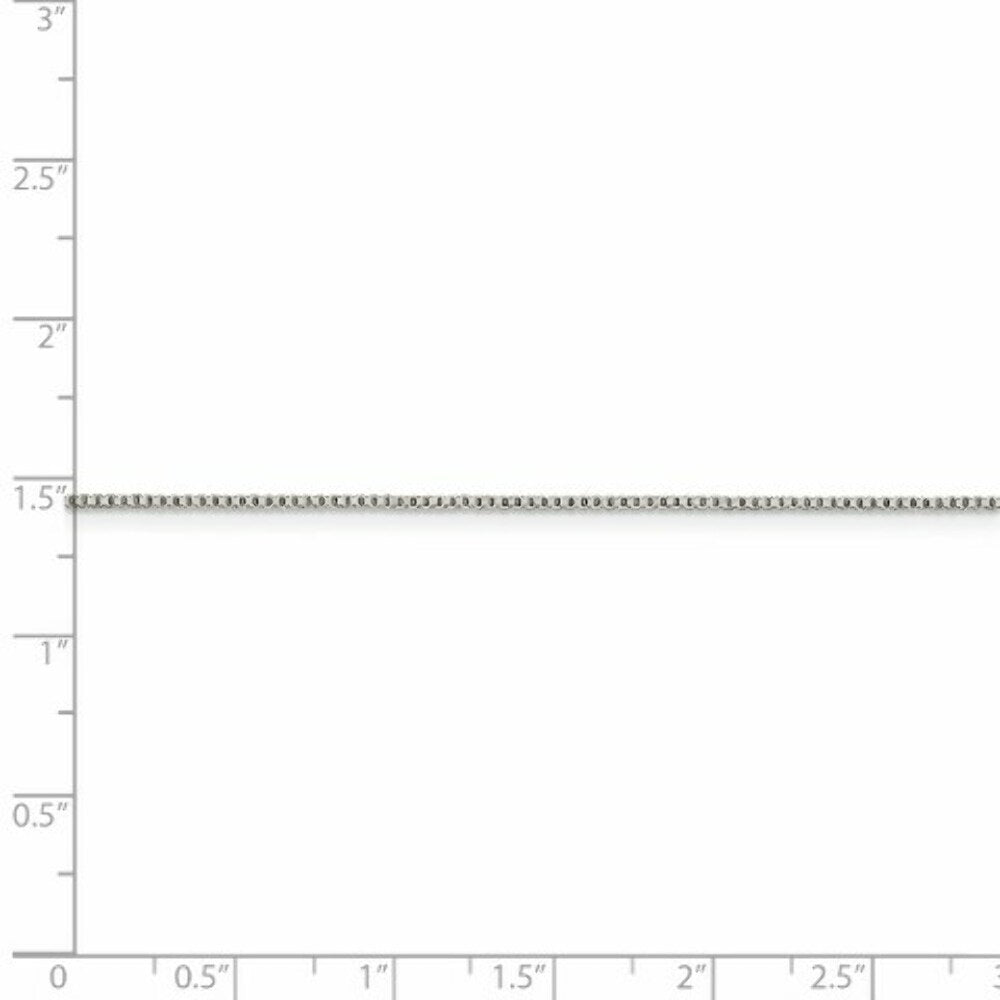 Sterling Silver Rhodium-plated .9mm Box Chain