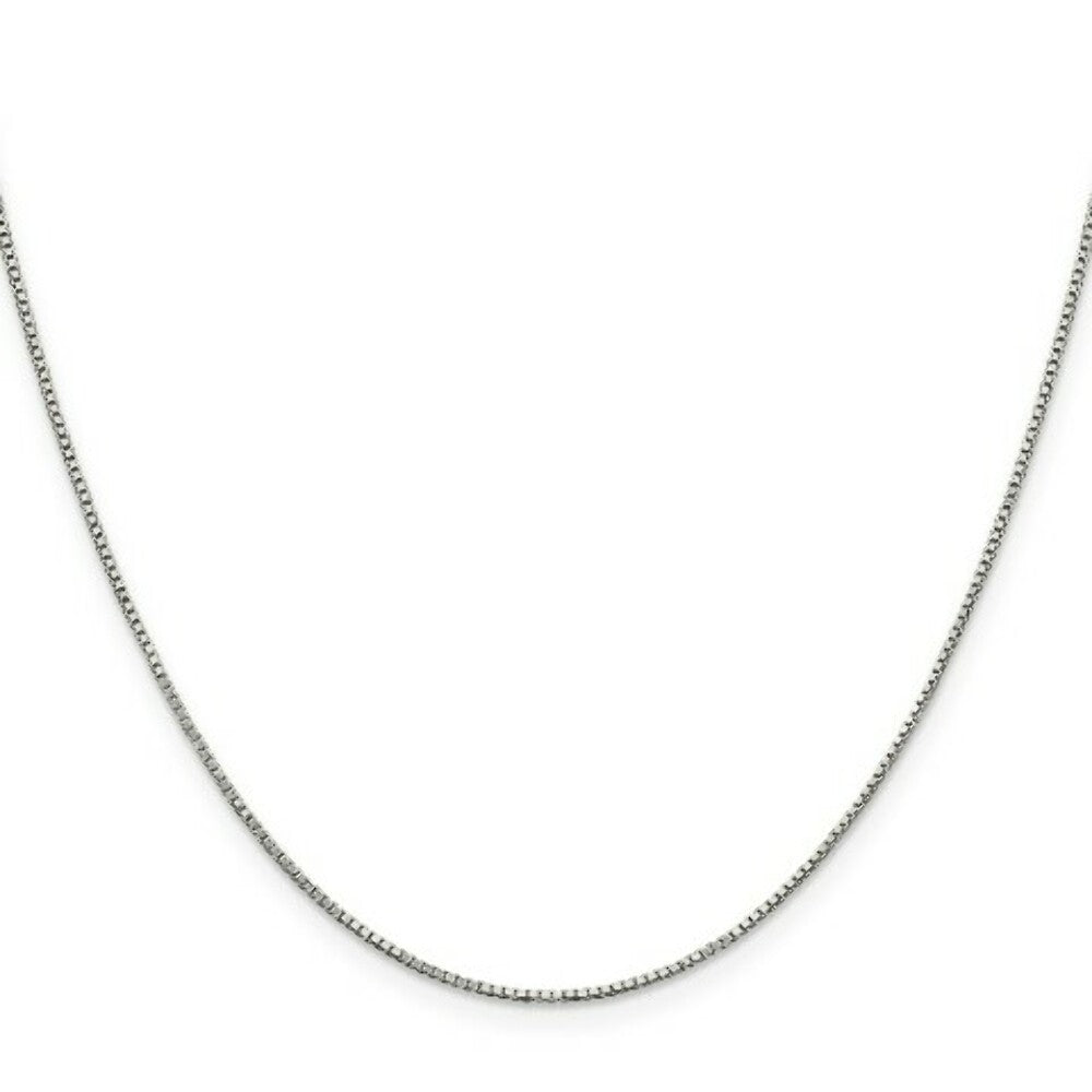 Sterling Silver with 2-inch extension Box Chain 18'' length