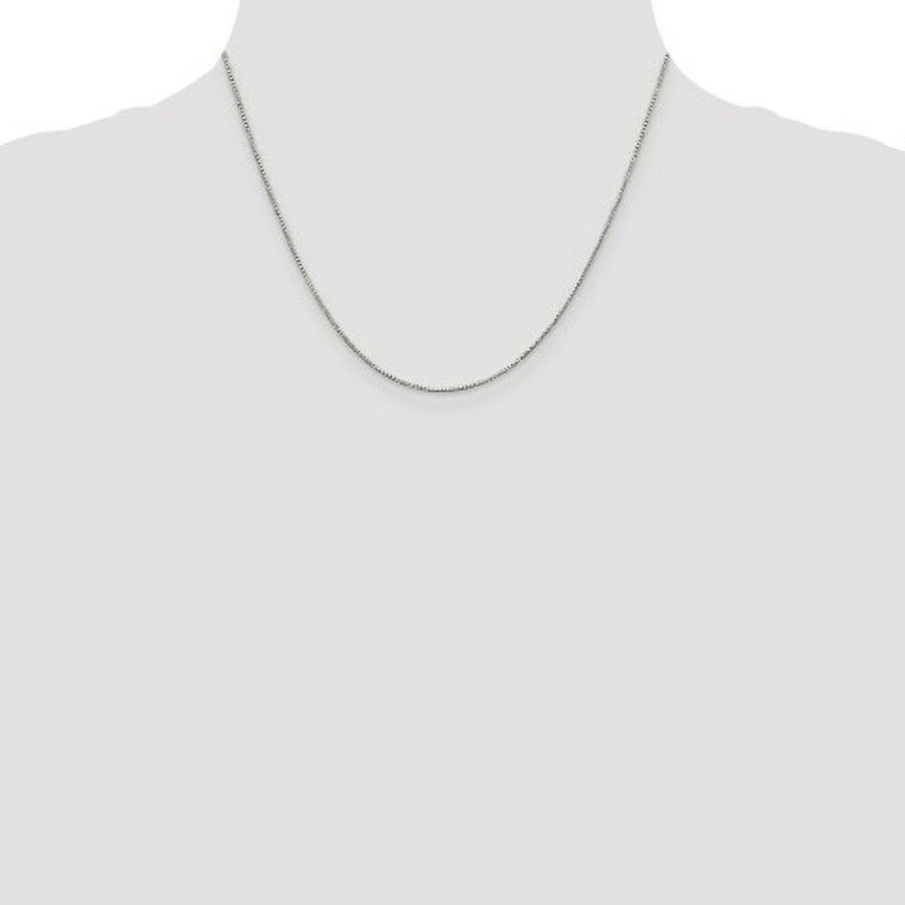 Sterling Silver with 2-inch extension Box Chain 18'' length