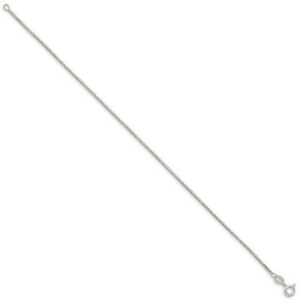 Sterling Silver 1.1mm Box Chain 10'' length