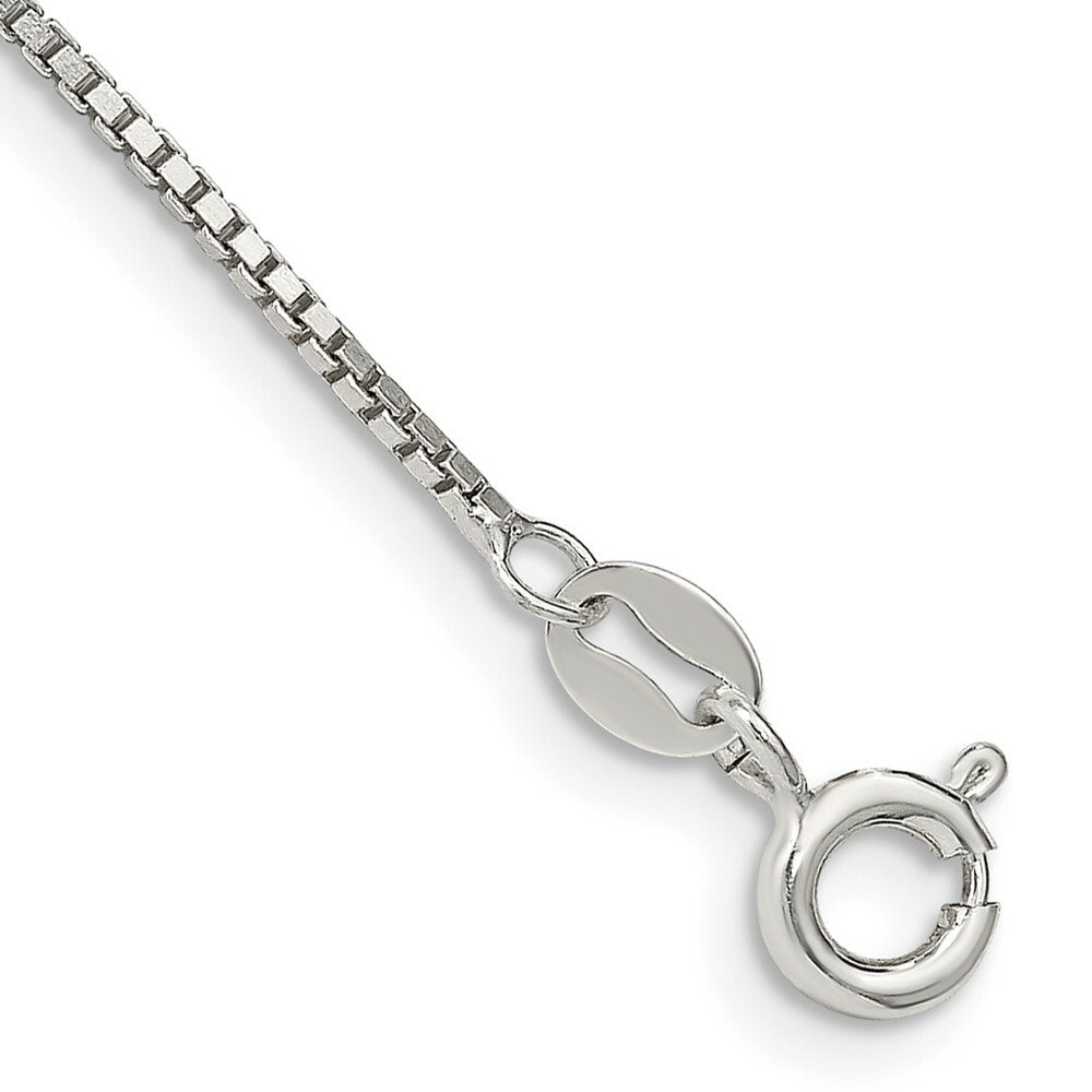 Sterling Silver 1.1mm Box Chain 10'' length