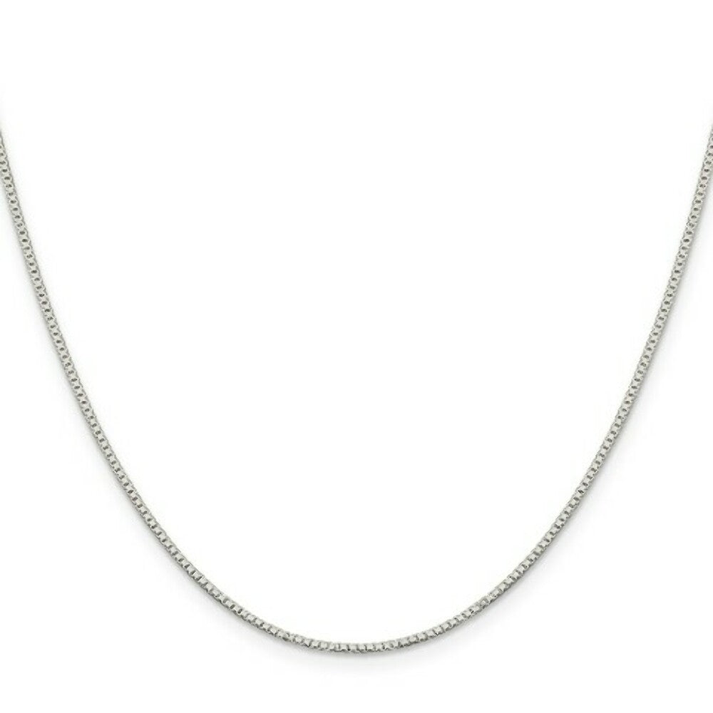 Sterling Silver Rhodium-plated 1.1mm Box Chain