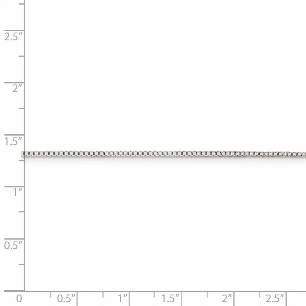 Sterling Silver Rhodium-plated 1.1mm Box Chain