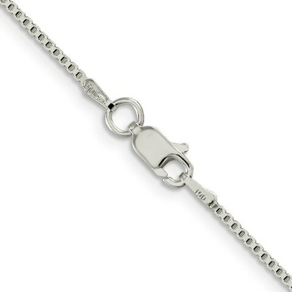 Sterling Silver Rhodium-plated 1.25mm Box Chain