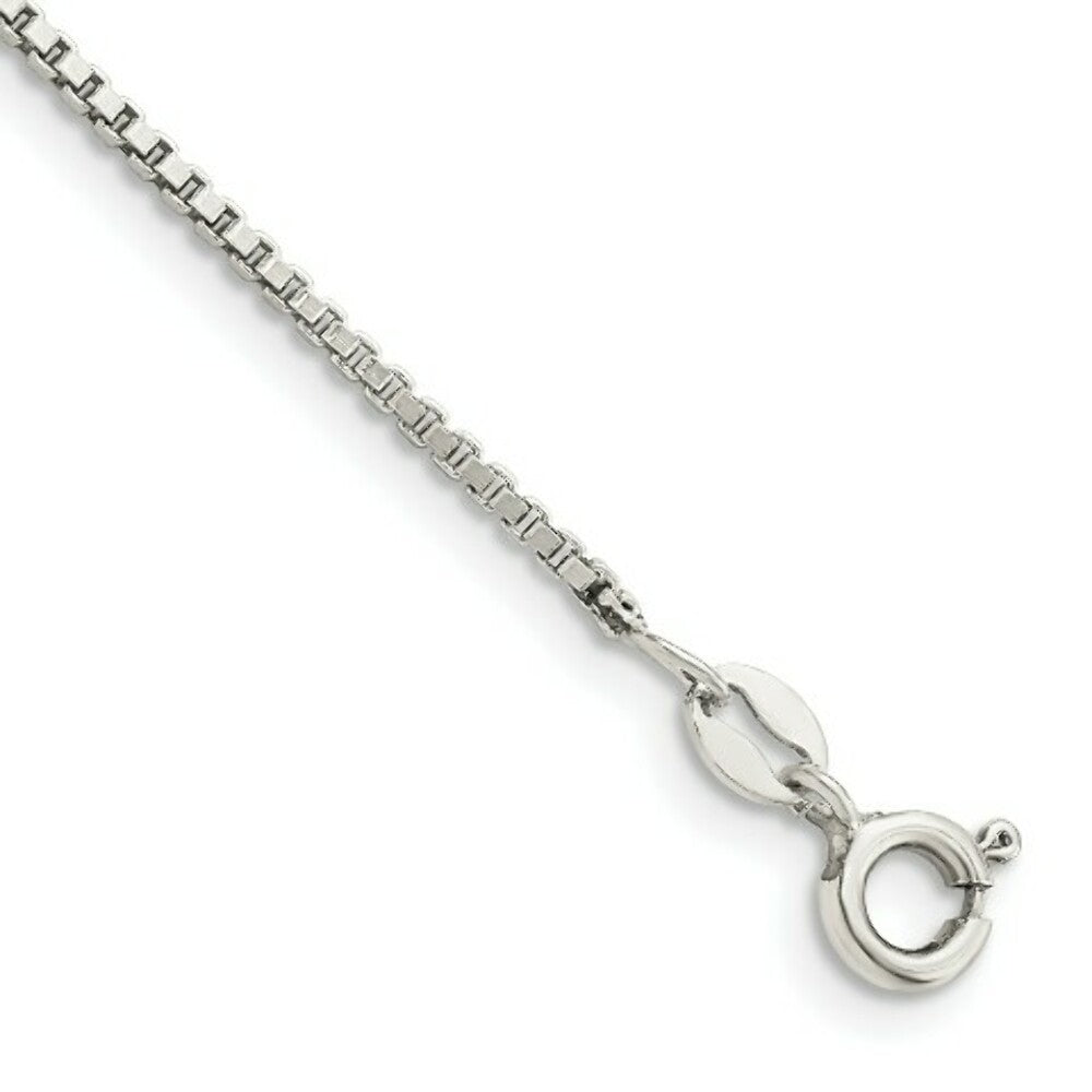 Sterling Silver Rhodium-plated 1.5mm Box Chain