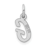 Load image into Gallery viewer, Sterling Silver Rhodium-plated Script Letter G Initial Letter Charm
