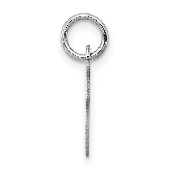 Sterling Silver Rhodium-plated Script Letter I Initial Letter Charm