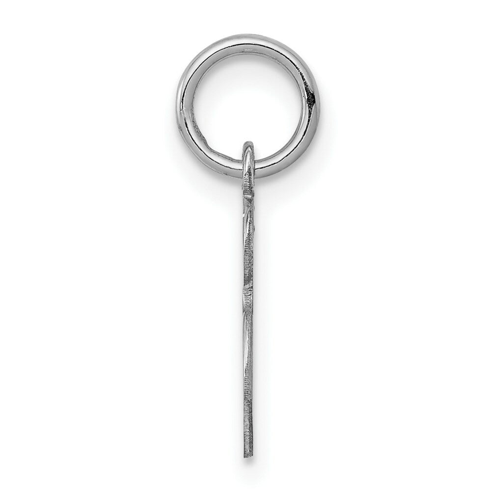 Sterling Silver Rhodium-plated Script Letter S Initial Letter Charm