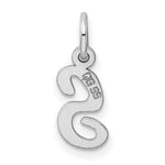 Load image into Gallery viewer, Sterling Silver Rhodium-plated Script Letter S Initial Letter Charm
