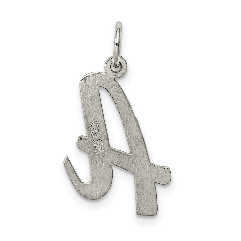 Sterling Silver Large Script Initial Letter A Charm