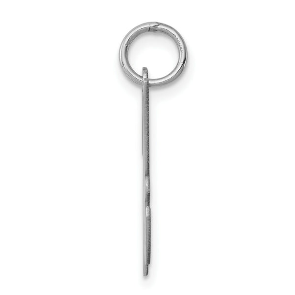 Sterling Silver Rhodium-plated Script Letter H Initial Letter Charm