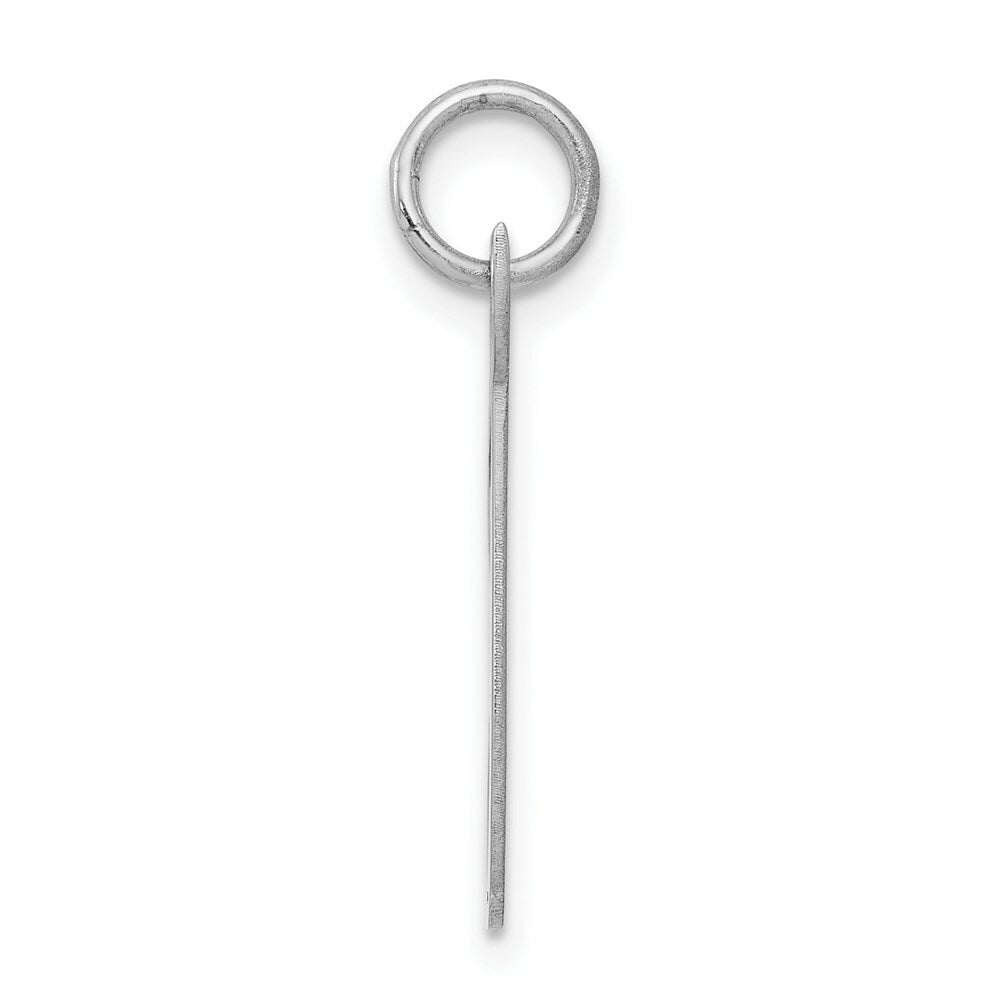 Sterling Silver Rhodium-plated Script Letter R Initial Letter Charm