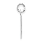 Load image into Gallery viewer, Sterling Silver Rhodium-plated Script Letter V Initial Letter Charm

