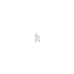 Load image into Gallery viewer, Sterling Silver Small Artisan Block Initial Letter R Charm
