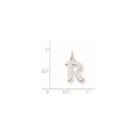 Load image into Gallery viewer, Sterling Silver Small Artisan Block Initial Letter R Charm
