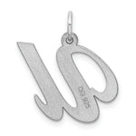 Load image into Gallery viewer, Sterling Silver Rhodium-plated Fancy Script Letter U Initial Letter Charm
