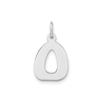 Load image into Gallery viewer, Sterling Silver Bubble Block Initial Letter O Charm

